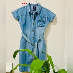 Beverly Hills Polo Club Denim Shirt Dress